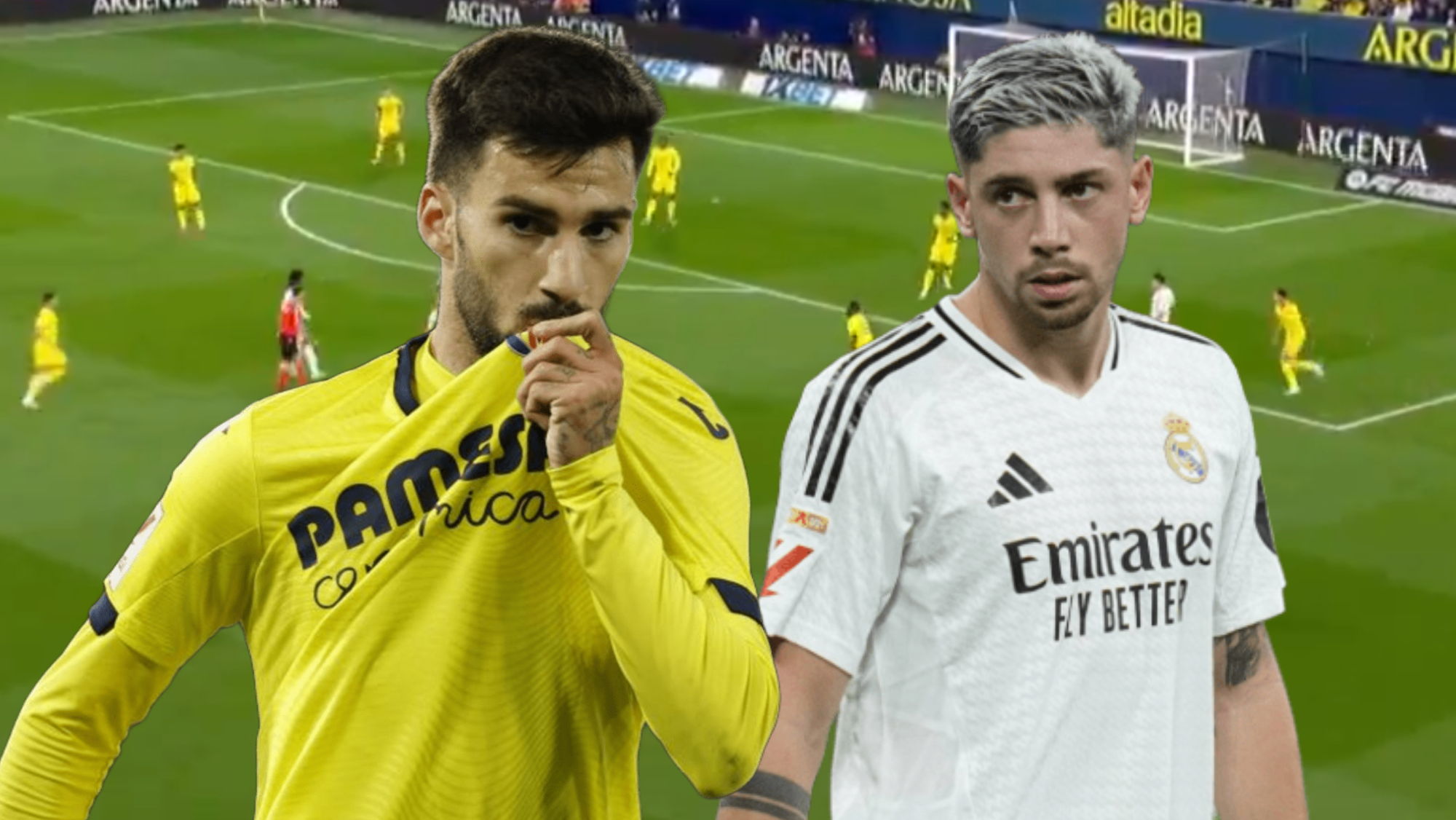 Fede Valverde y Álex Baena se vieron las caras una vez más en el Estadio de la Cerámica