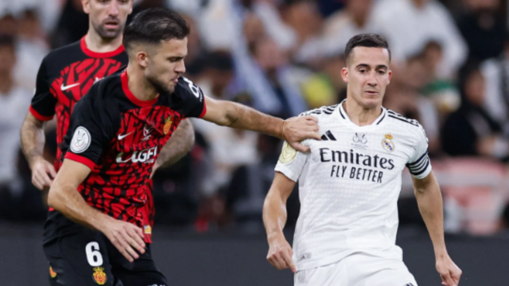 Lucas Vázquez durante la semifinal de la Supercopa de España