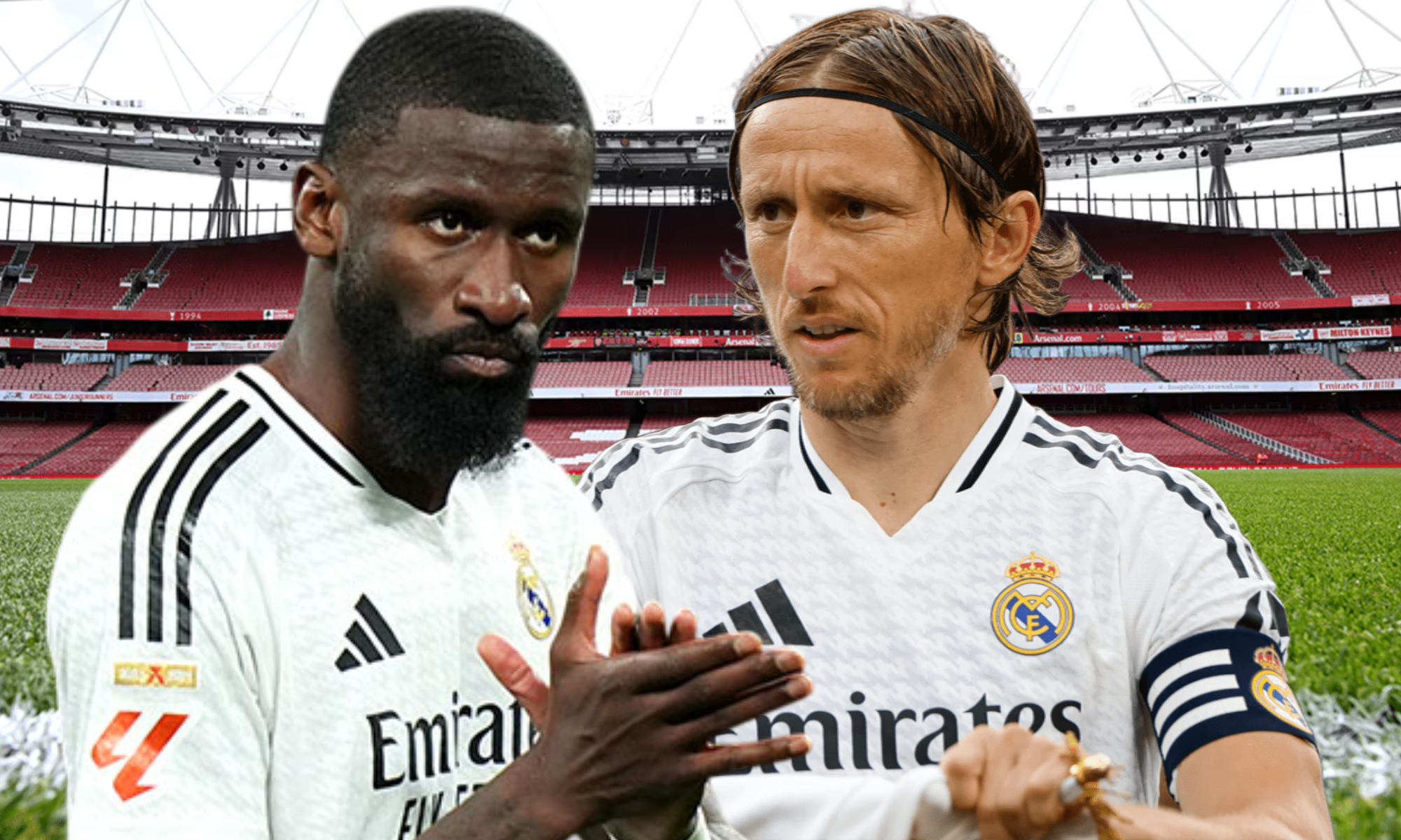 Luka Modric y Antonio Rüdiger comentaron el estado del césped del Emirates Stadium