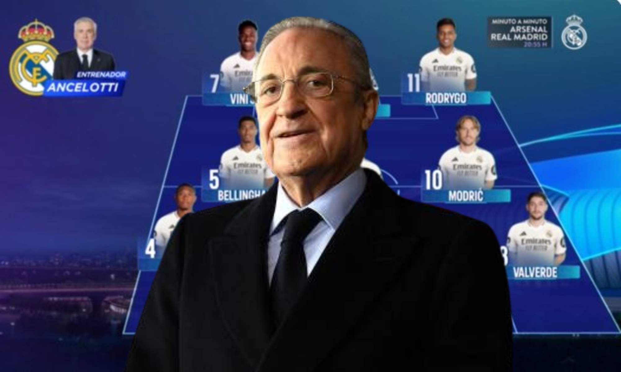 Florentino ya reacciona a Alaba como titular frente al Arsenal. 