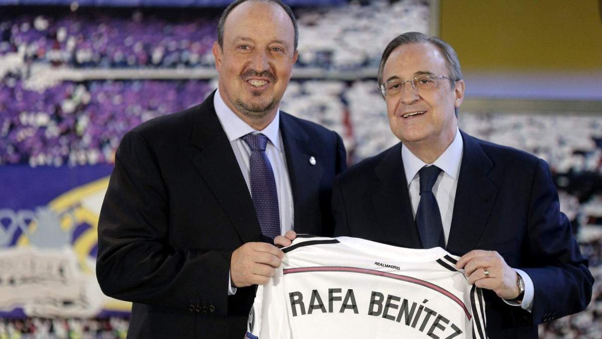 Rafa Benítez junto a Florentino el día de su presentación Rafa Benítez junto a Florentino el día de su presentación
