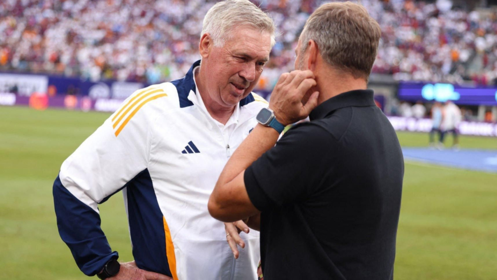 Carlo Ancelotti y Hansi Flick en la pretemporada 24/25 en Estados Unidos