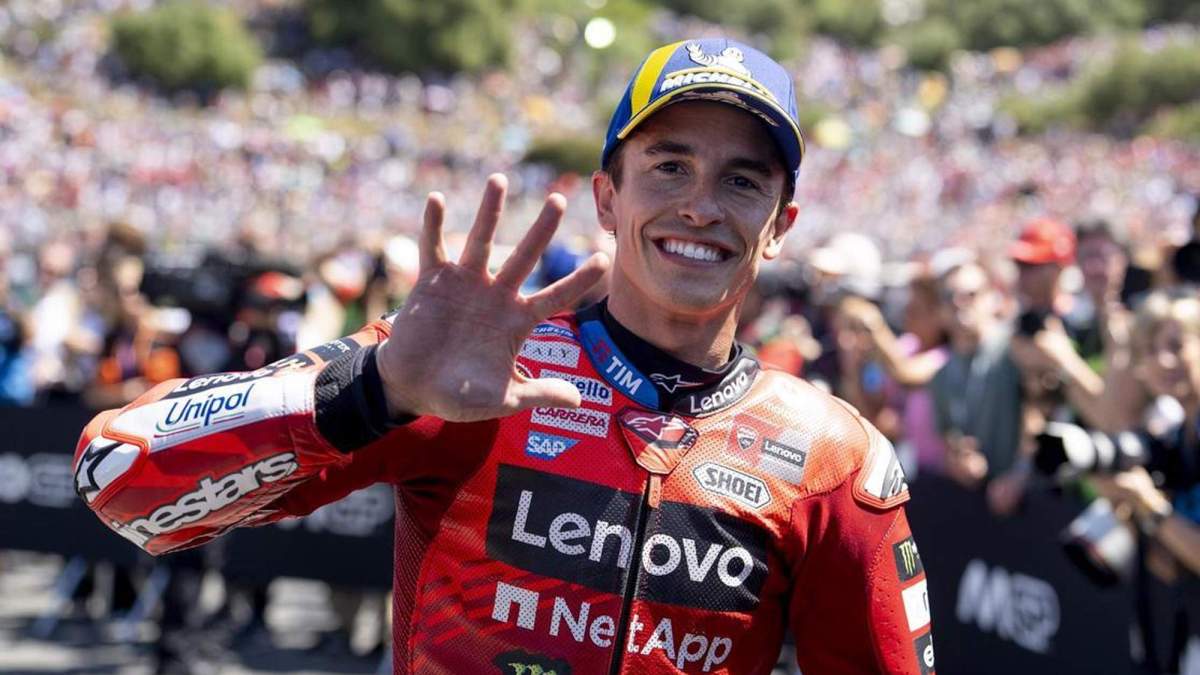 Marc Márquez después de una carrera de MotoGP. Marc Márquez después de una carrera de MotoGP.