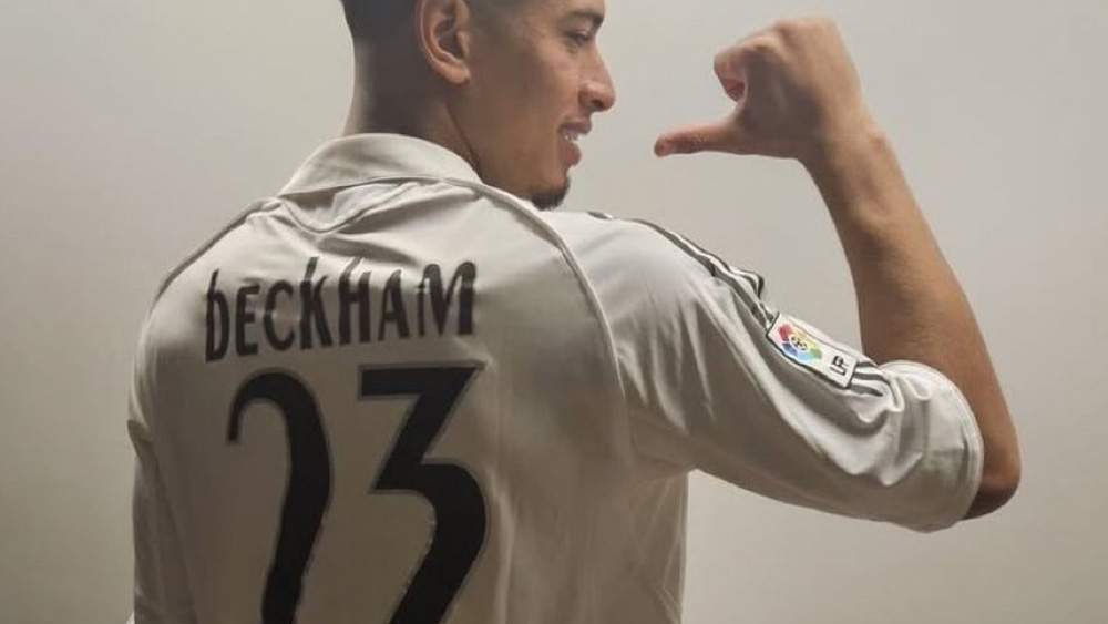 Bellingham con la camiseta de Beckham Bellingham con la camiseta de Beckham