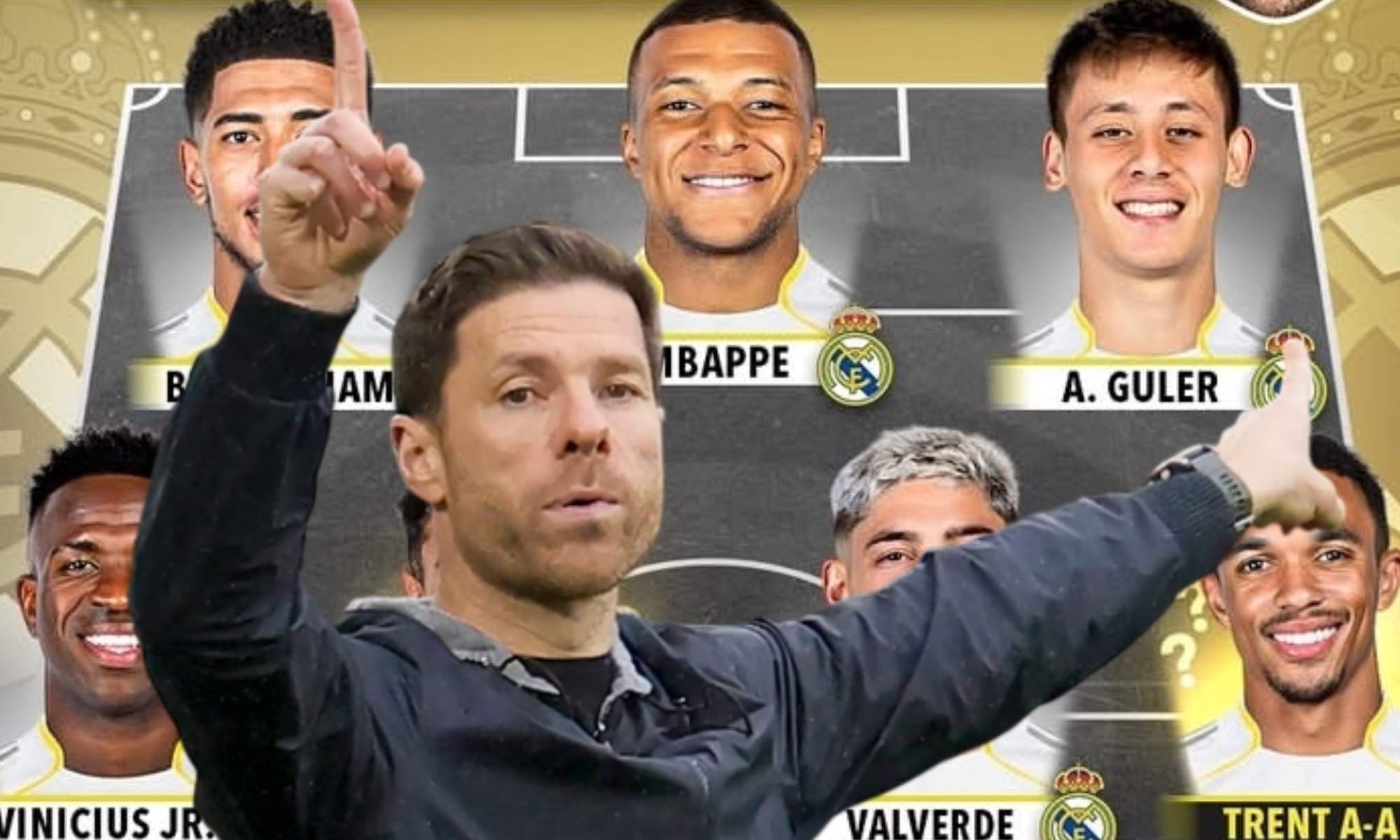 La alineación titular del Real Madrid de Xabi Alonso para la próxima temporada podría tener muchas novedades . La alineación titular del Real Madrid de Xabi Alonso para la próxima temporada podría tener muchas novedades .