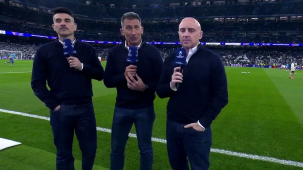 Álvaro Benito, Carlos Martínez y Maldini en el Bernabéu Álvaro Benito, Carlos Martínez y Maldini en el Bernabéu