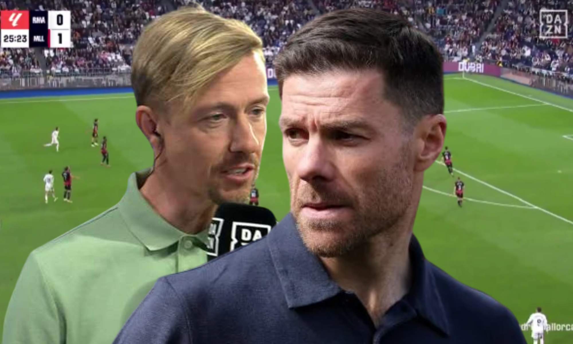 Guti pone deberes a Xabi Alonso durante la retransmisión del Real Madrid - Mallorca