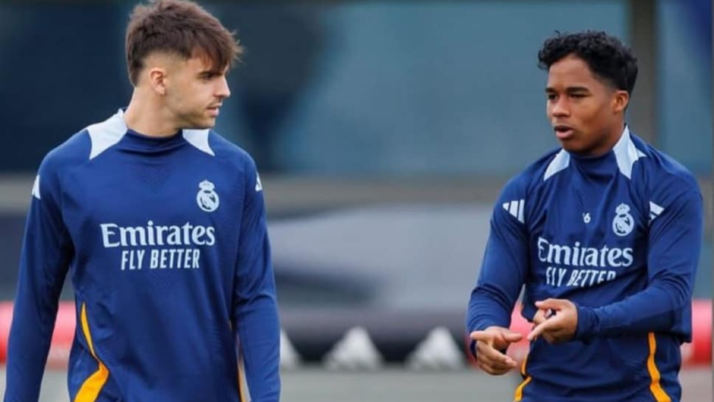 jugadores endrick asencio entrenamiento