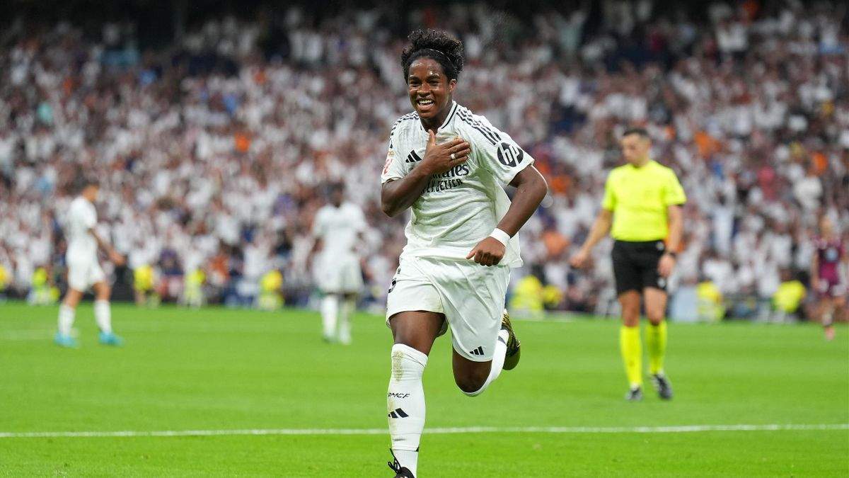 Endrick celebrando un gol en el Bernabéu Endrick celebrando un gol en el Bernabéu