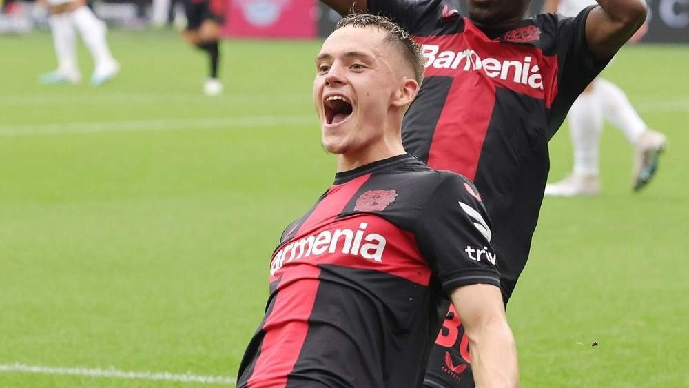 Wirtz jugando con el Bayer Leverkusen