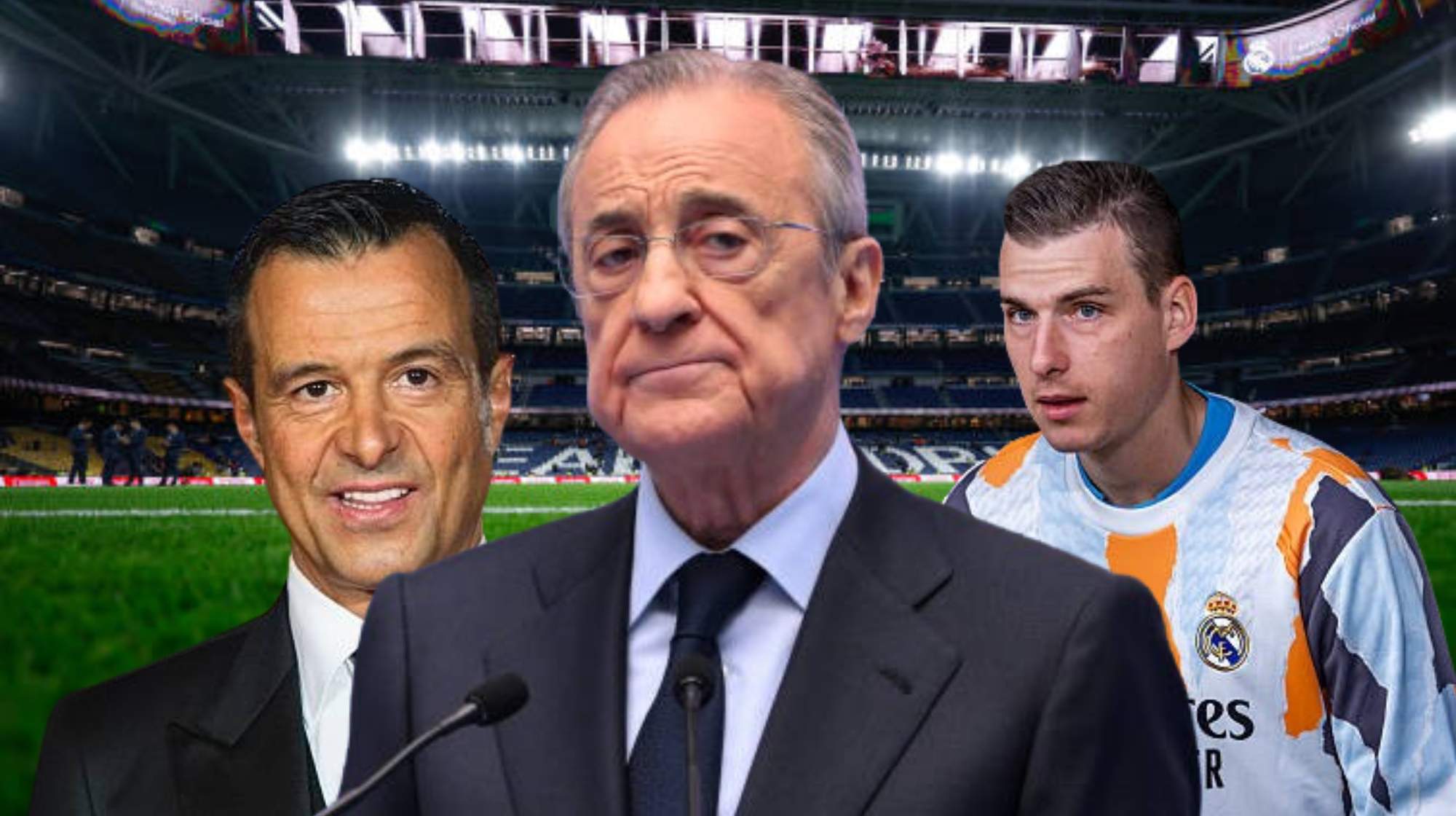 Mendes traerá ofertas al Bernabéu por Andriy Lunin. 