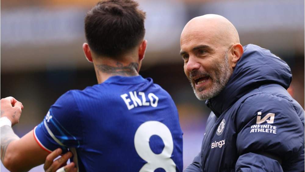 Enzo Maresca, con Enzo Fernández, durante un partido reciente del Chelsea. Enzo Maresca, con Enzo Fernández, durante un partido reciente del Chelsea.