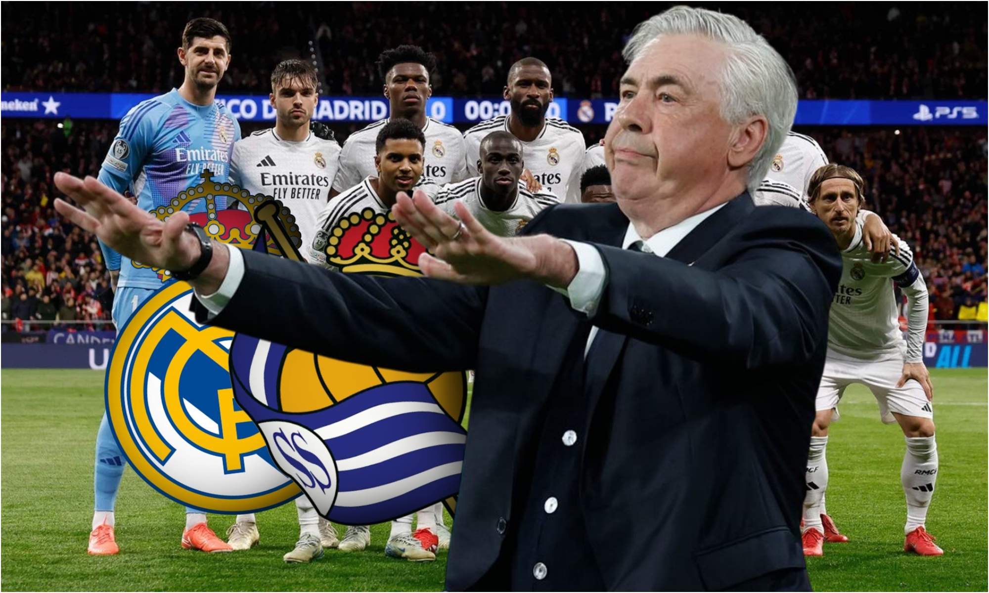 Carlo Ancelotti apuesta por Luka Modric en su última alineación inicial como el entrenador del Real Madrid. Carlo Ancelotti apuesta por Luka Modric en su última alineación inicial como el entrenador del Real Madrid.