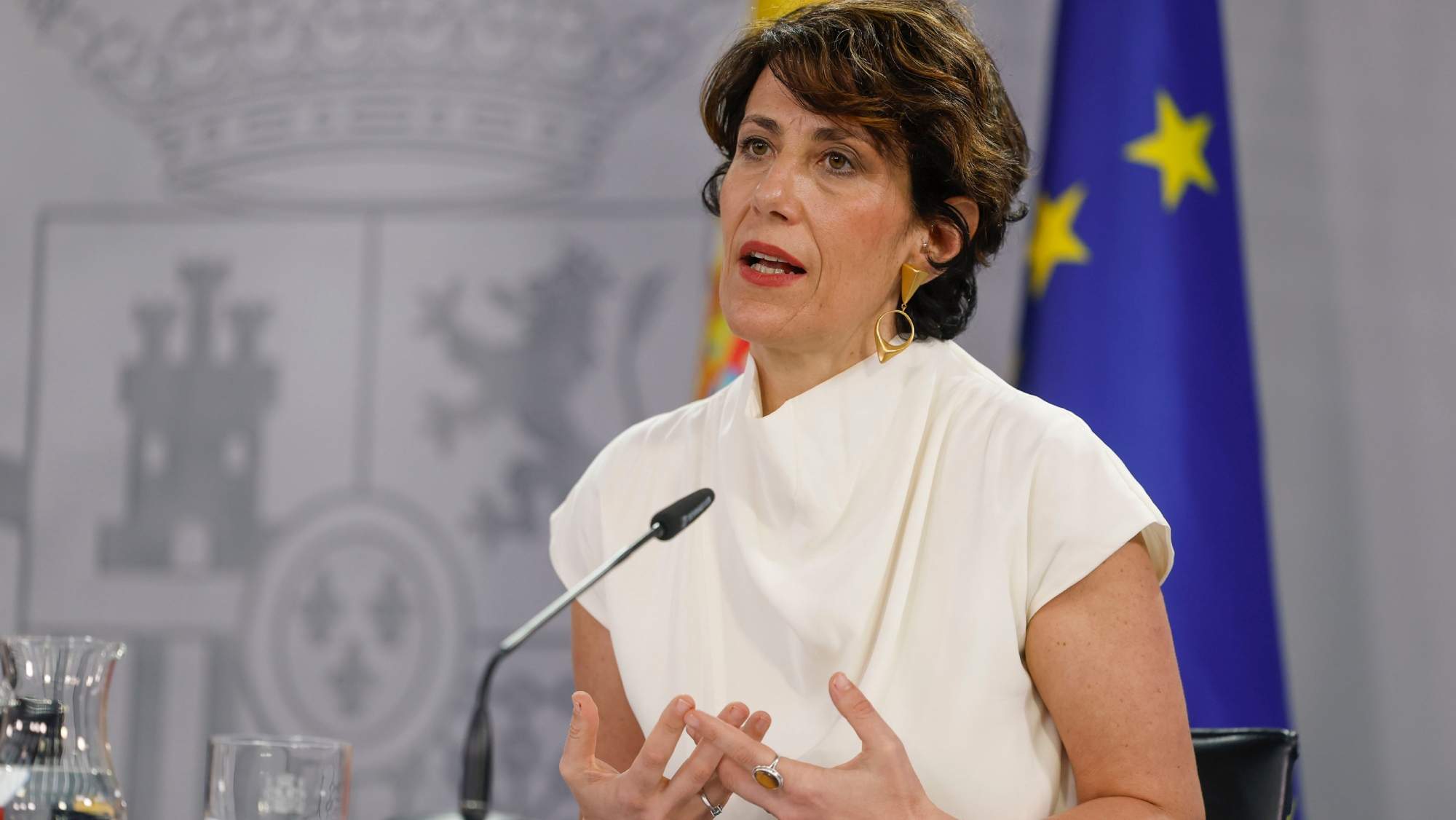 Elma Saiz, ministra de Seguridad Social en España. Elma Saiz, ministra de Seguridad Social en España.