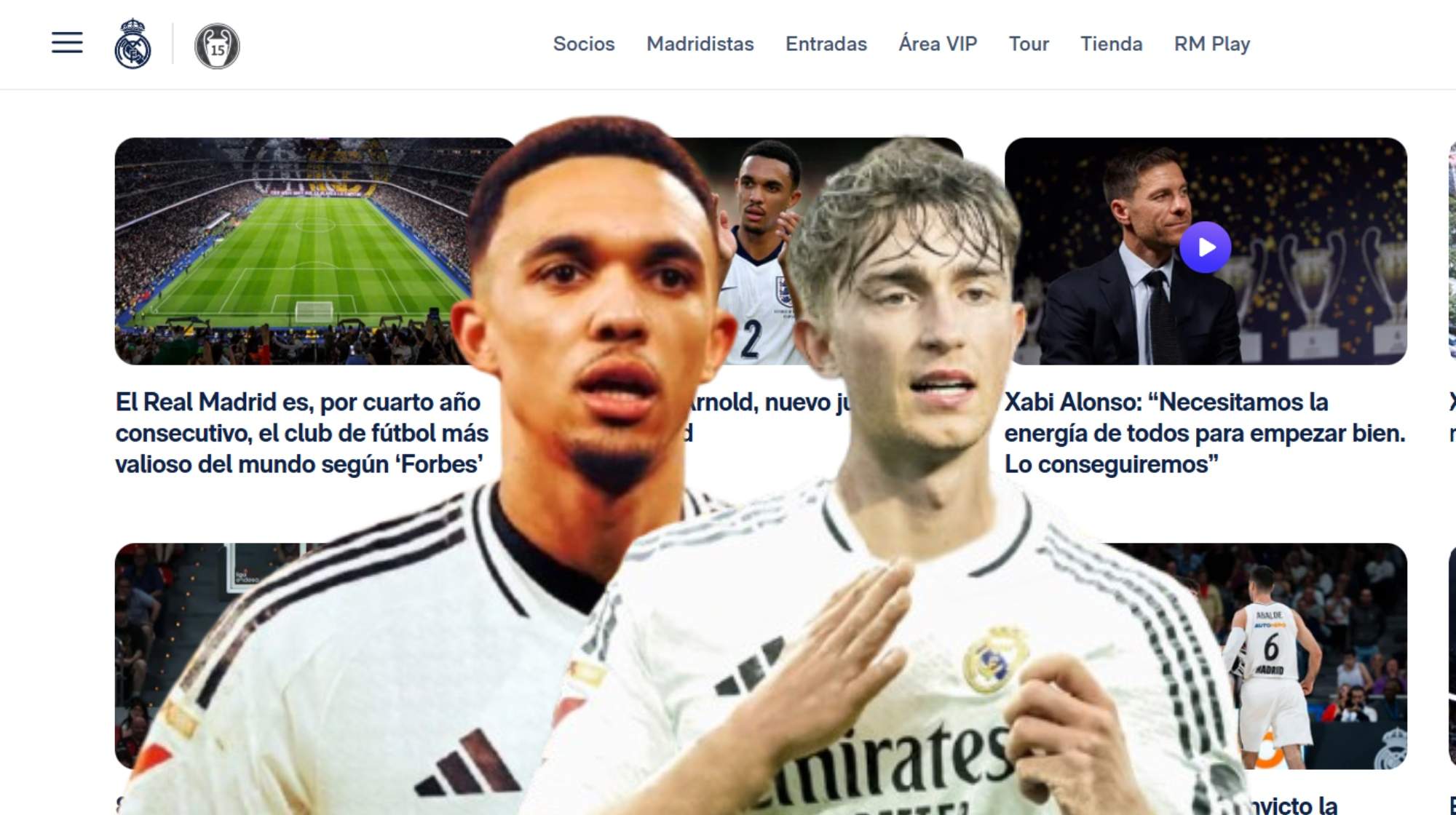 Este es el único fichaje del Real Madrid con perfil en la web del club. 