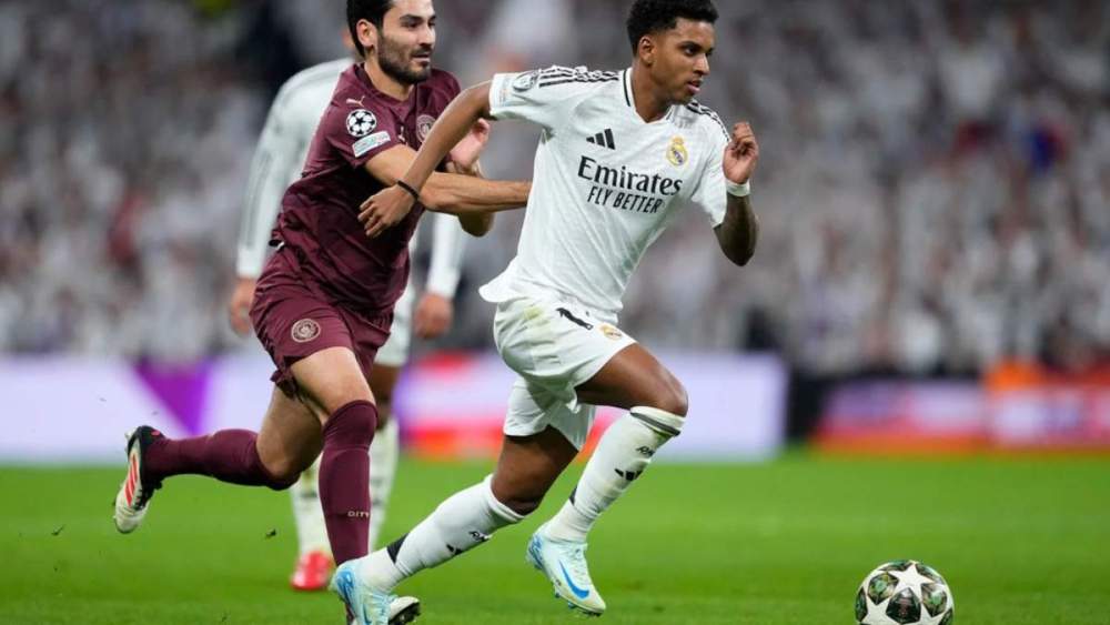 Rodrygo durante el Real Madrid Manchester City