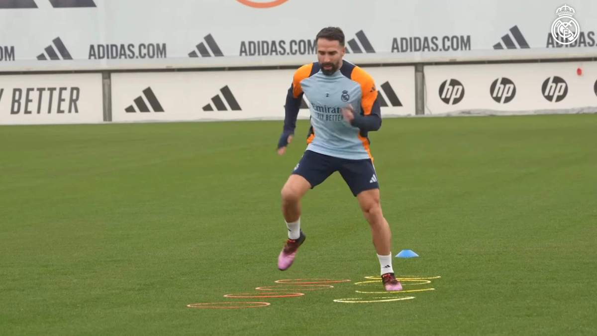 Dani Carvajal, entrenándose en Valdebebas, tiene como objetivo volver a jugar en el Mundial de Clubes.
