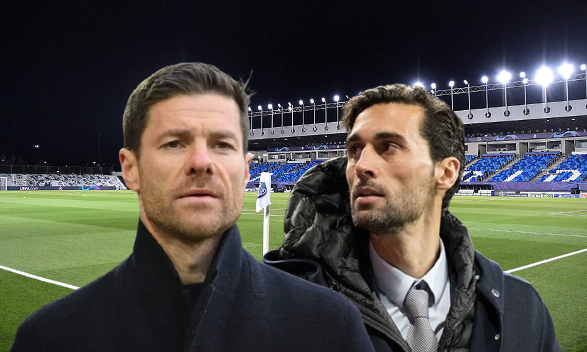 Xabi Alonso, Álvaro Arbeloa y el Alfredo Di Stéfano.
