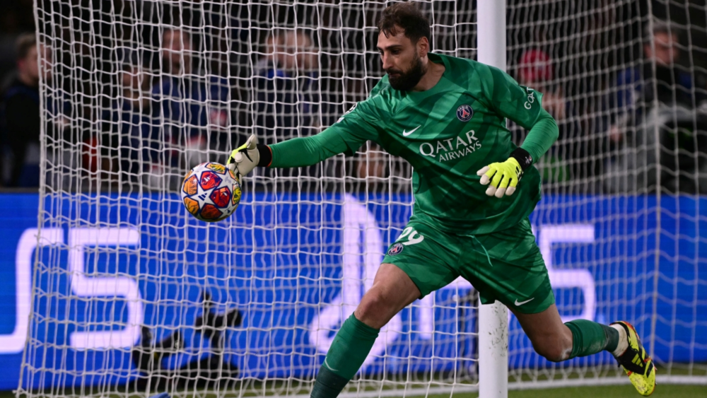 Gianluigi Donnarumma durante un partido de Champions League con el PSG Gianluigi Donnarumma durante un partido de Champions League con el PSG