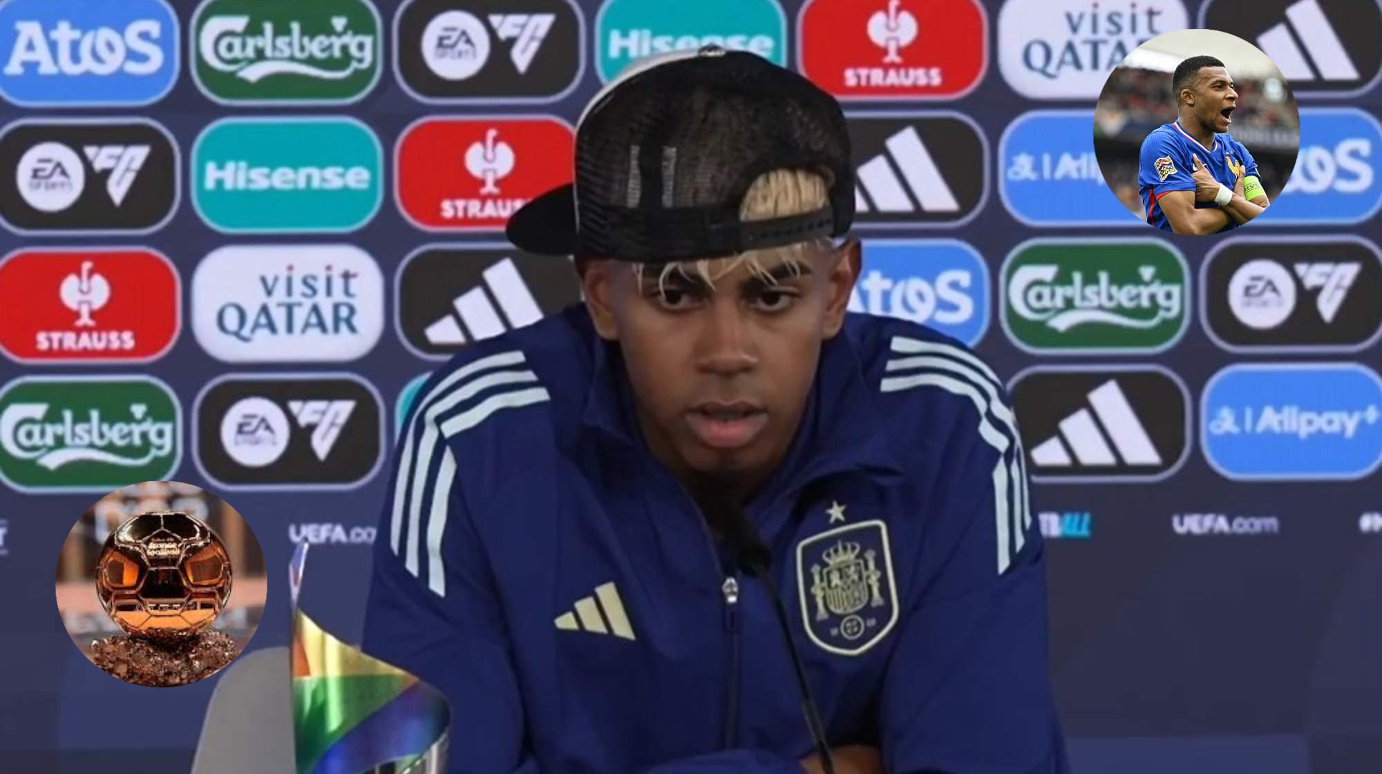 Mbappé contradice a Yamal por el Balón de Oro. 