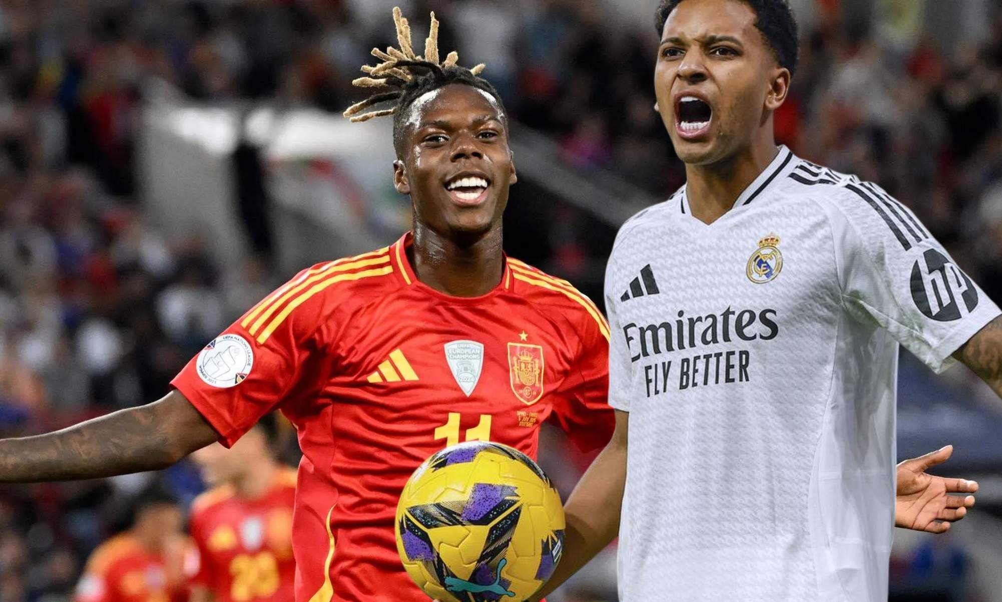 El Real Madrid entre Nico Williams y Rodrygo