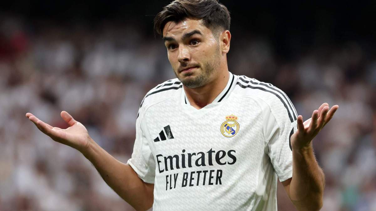 Brahim Díaz, celebrando un gol con el Real Madrid.