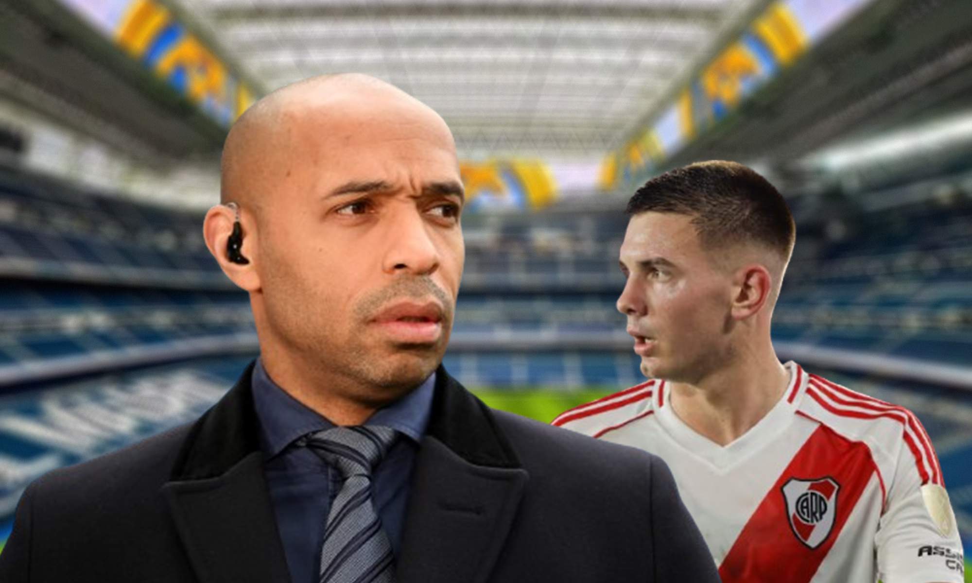 Thierry Henry, Franco Mastantuono y el Santiago Bernabéu.