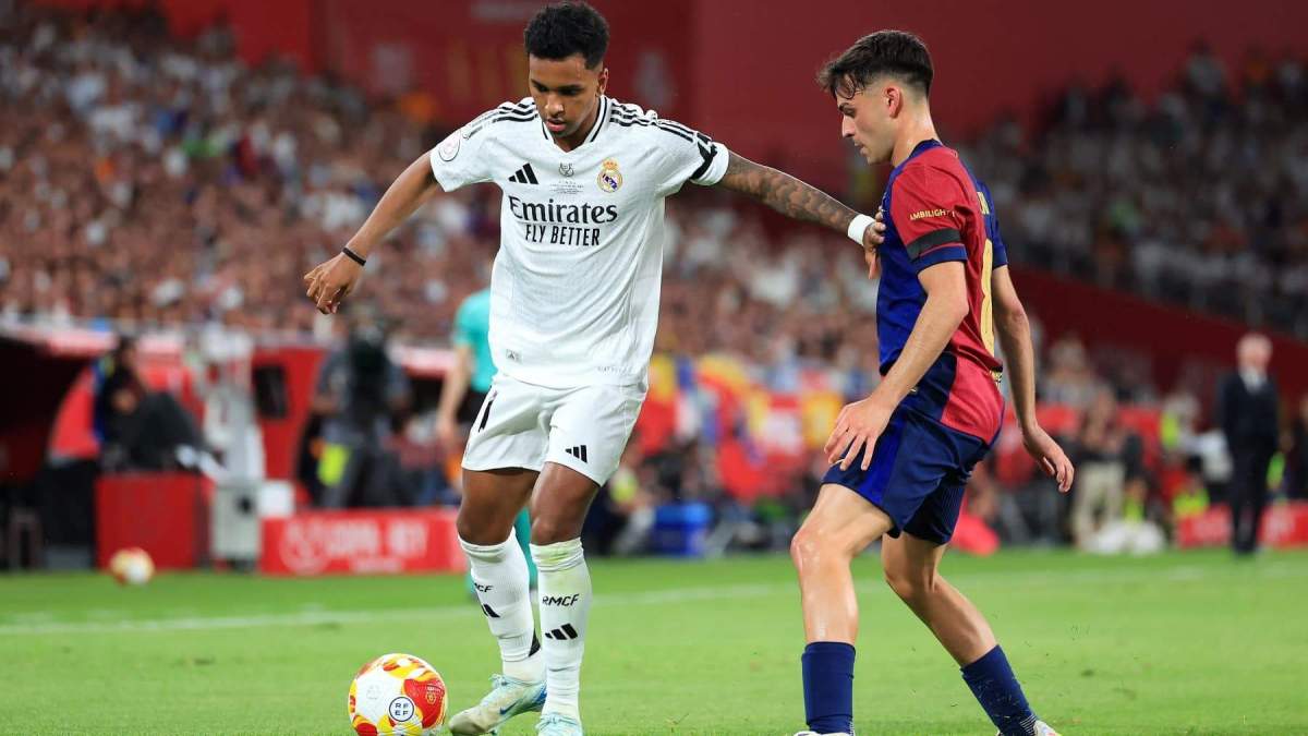 Rodrygo durante la final de Copa