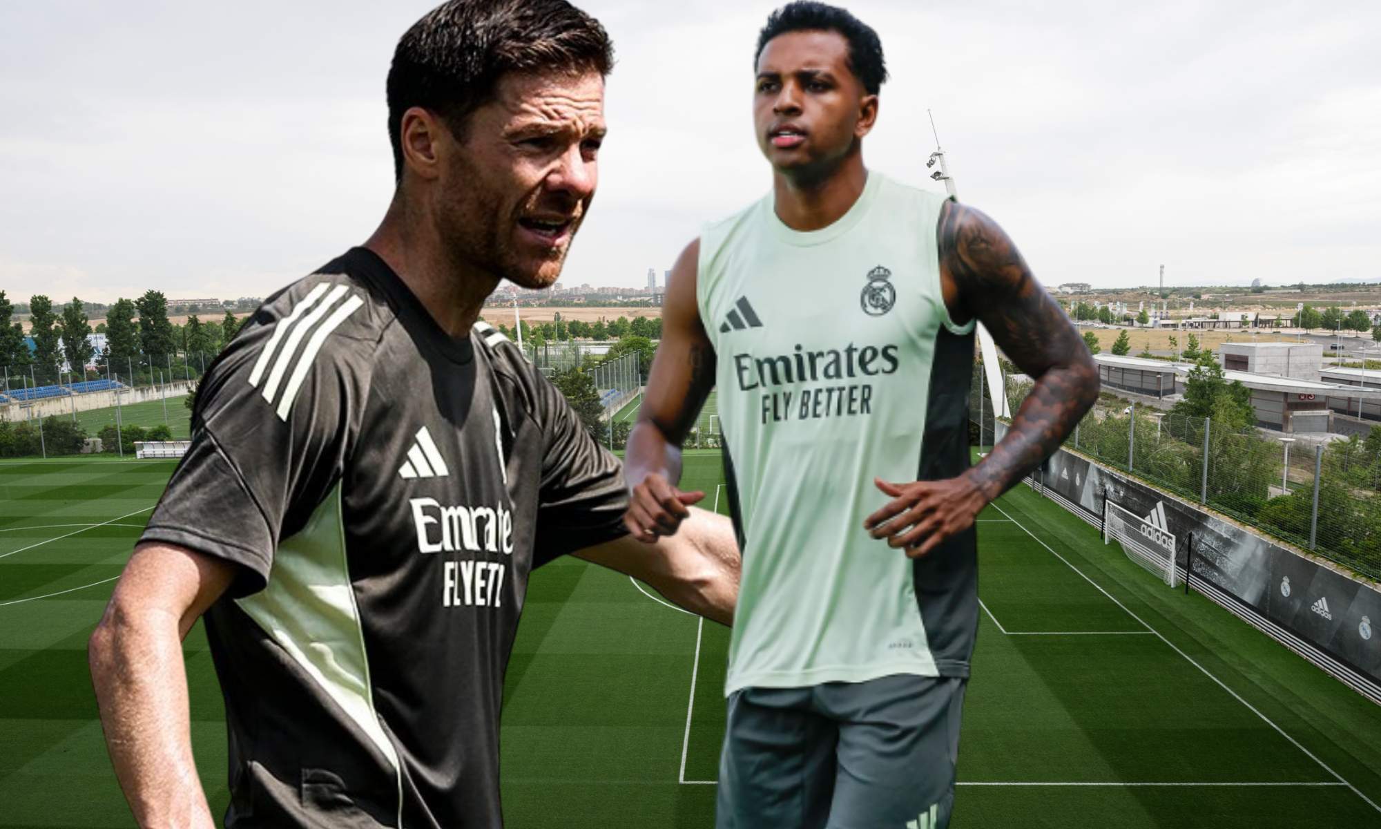Xabi Alonso aplaude la intensidad de Rodrygo en la primera sesión de entrenamiento
