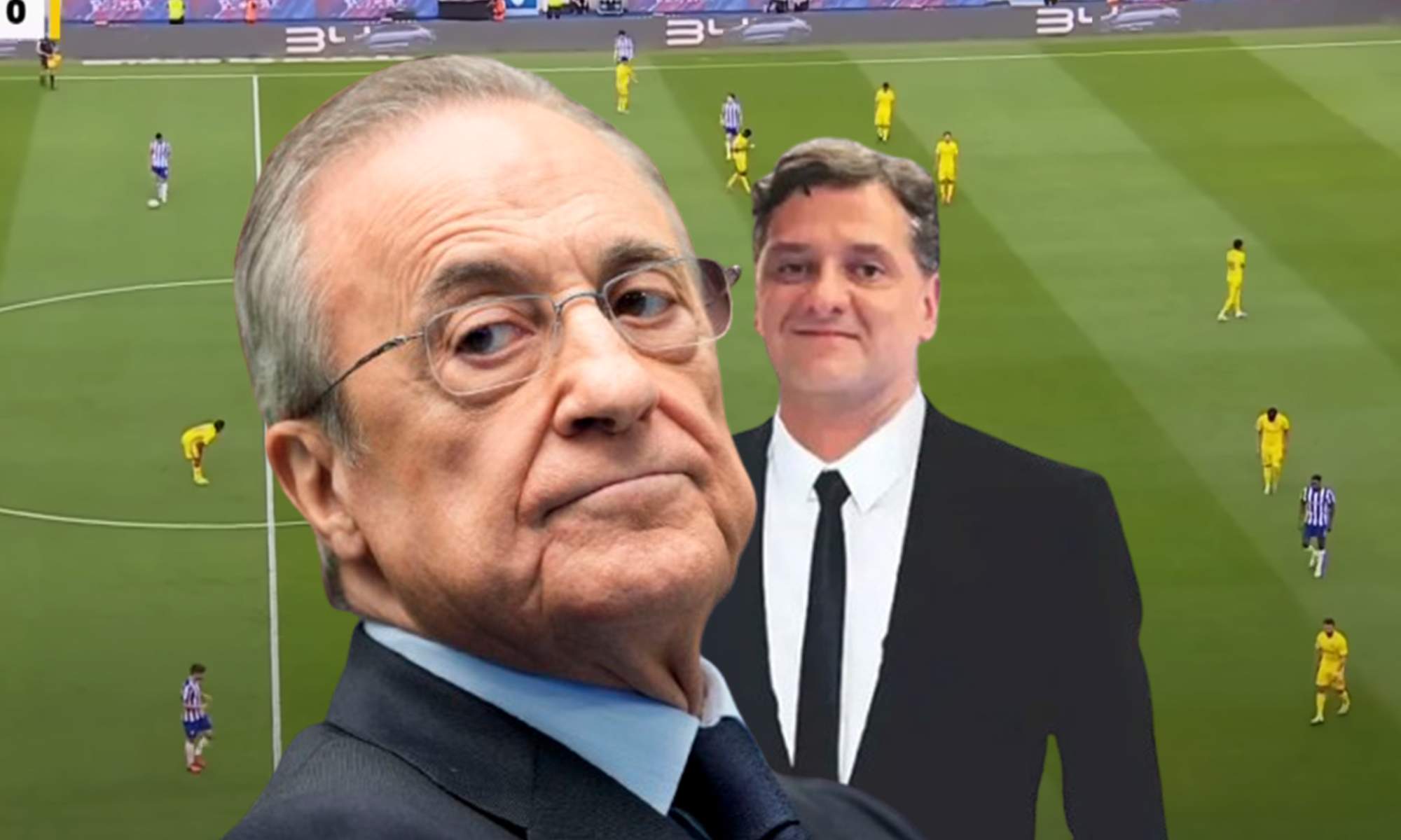 Florentino Pérez, Juni Calafat y una captura de un partido del Oporto.