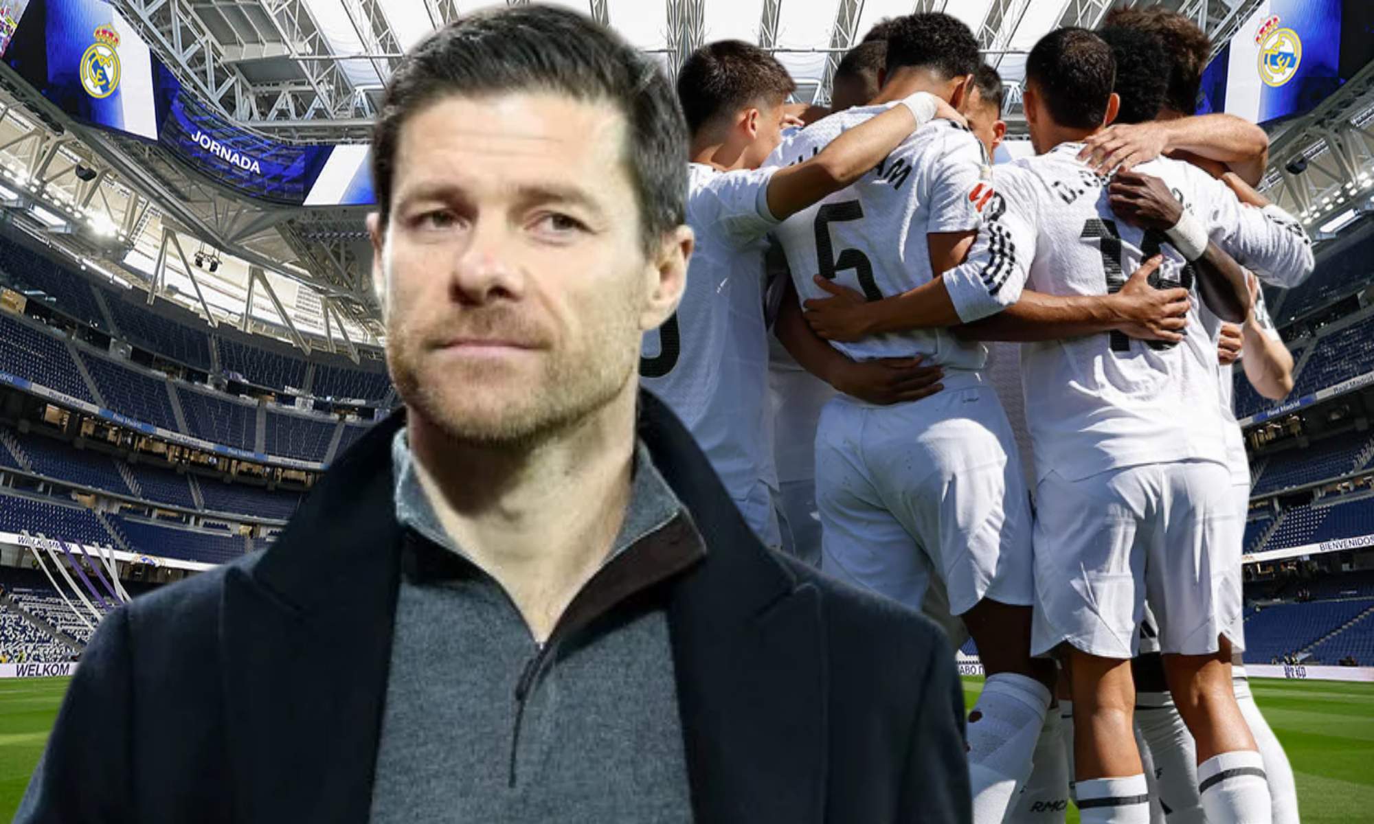Xabi Alonso y jugadores Real Madrid