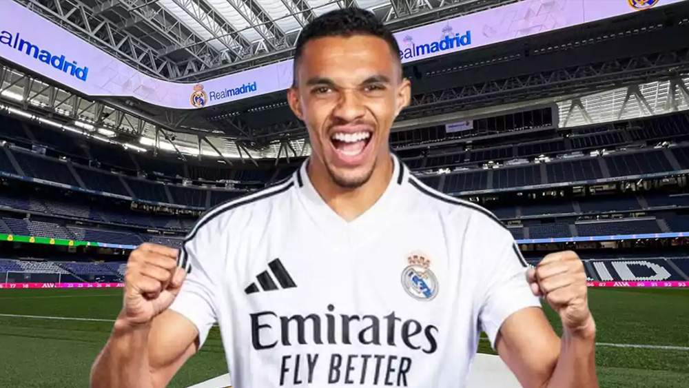 Arnold con la camiseta del Real Madrid