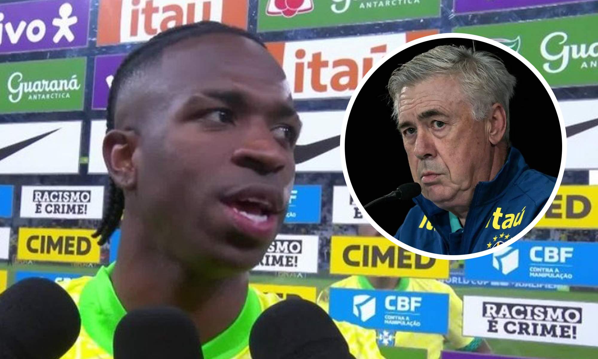 Vinicius avisa a Ancelotti tras su gol y acabar tocado con Brasil: "Va a tener..."