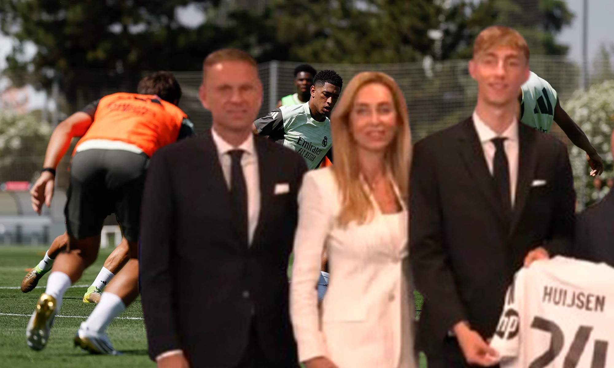 Huijsen y sus padres