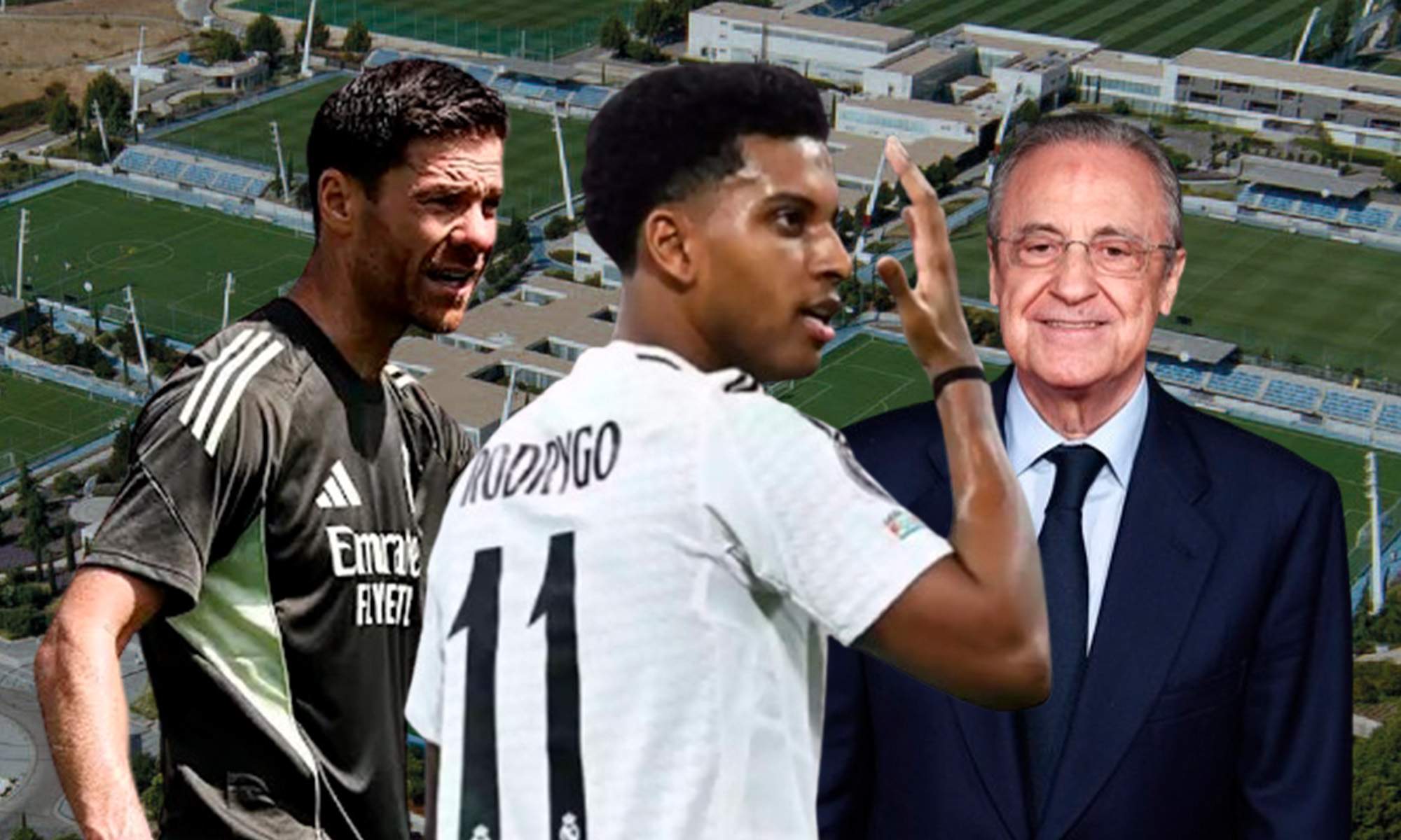 Rodrygo, Alonso y Florentino