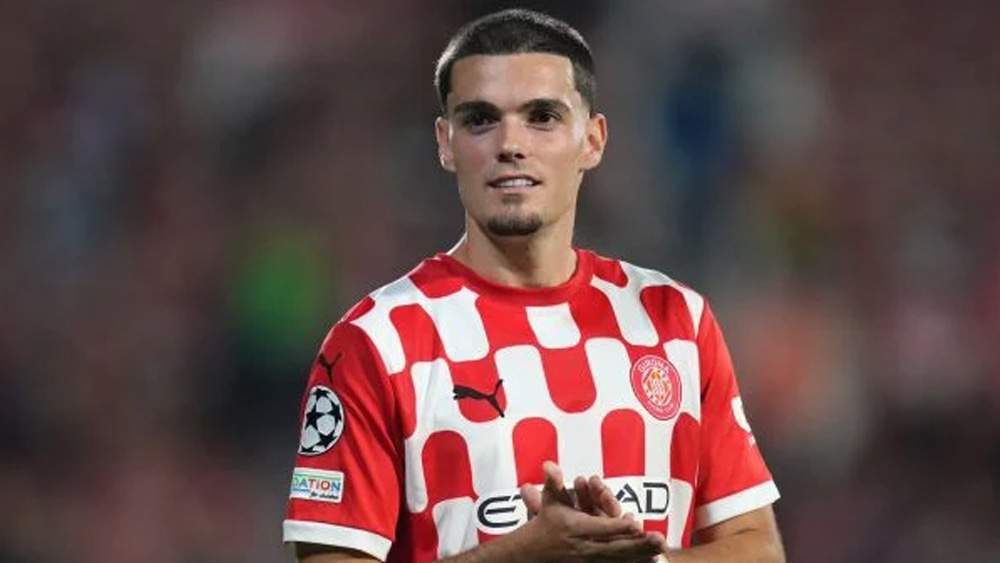 Miguel Gutiérrez jugando con el Girona
