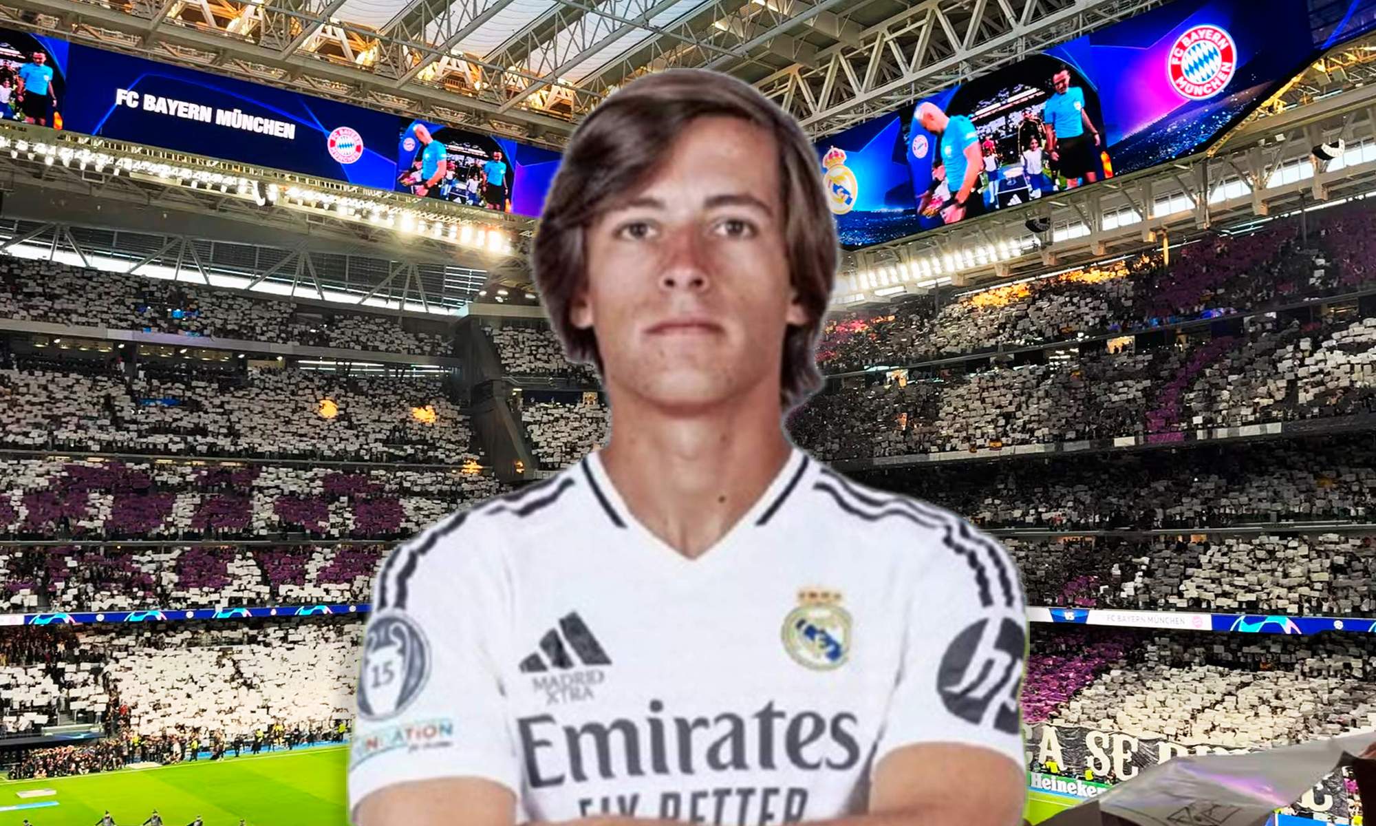 Álvaro Carreras con la camiseta del Real Madrid 
