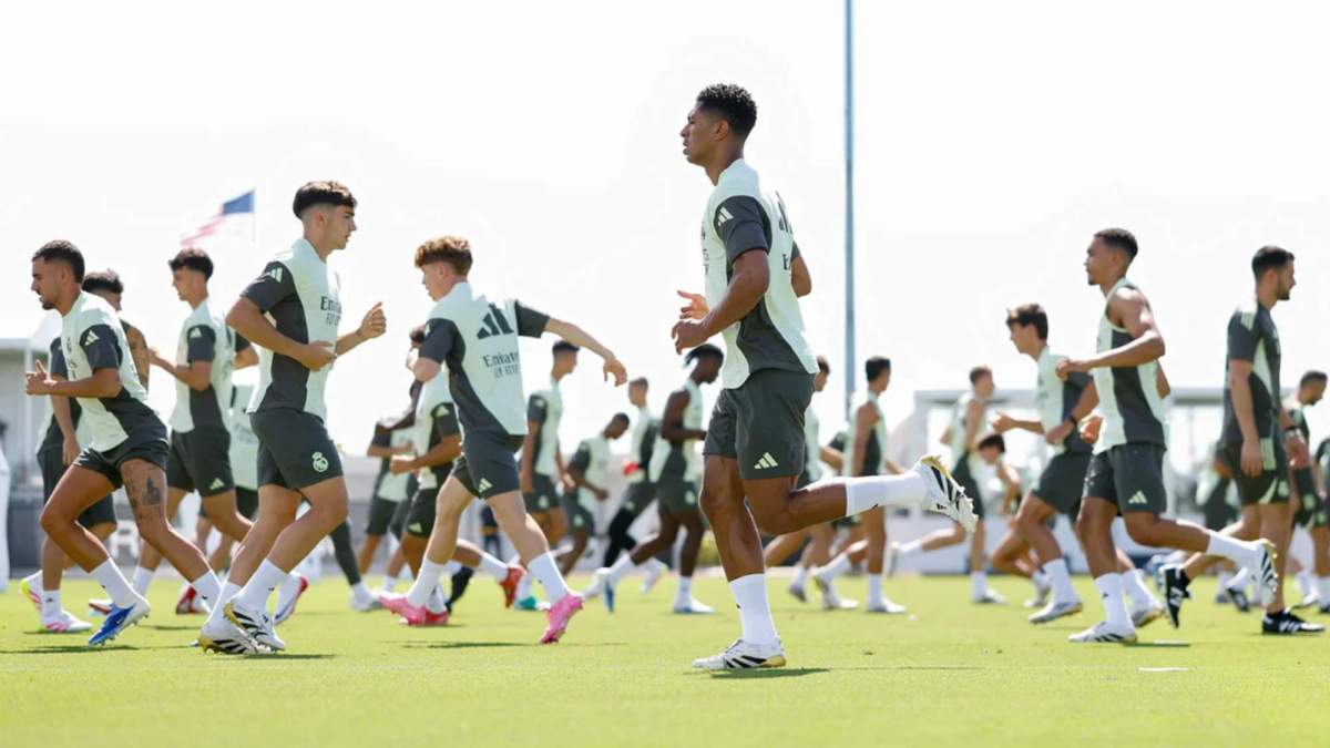 Jugadores del Real Madrid ejercitándose en Florida