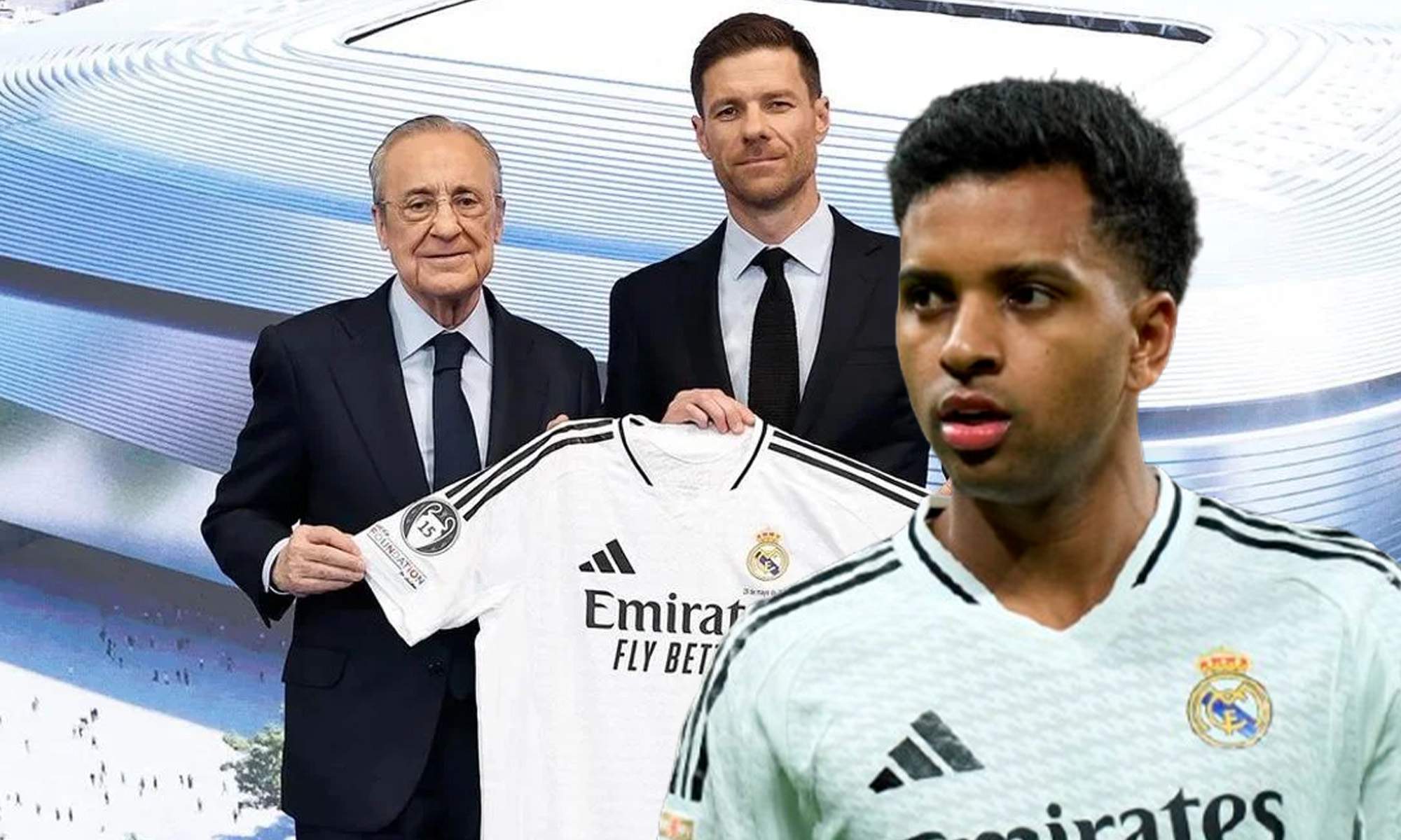Xabi Alonso, Florentino y Rodrygo