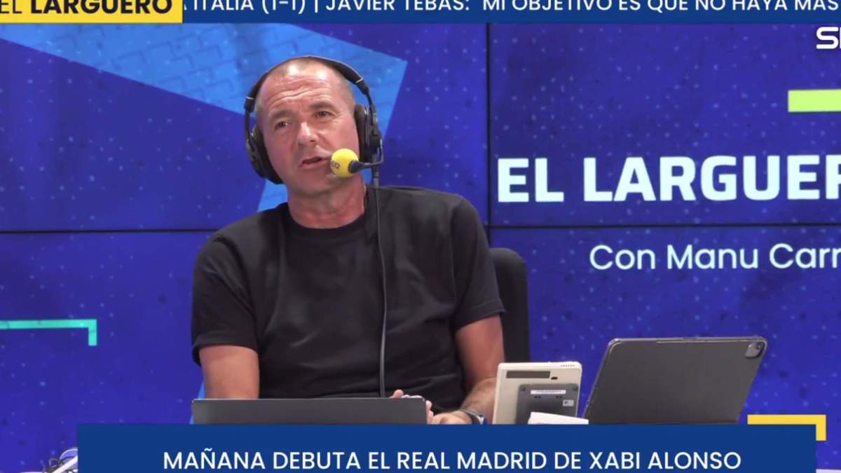 Manu Carreño durante un programa en El Larguero.