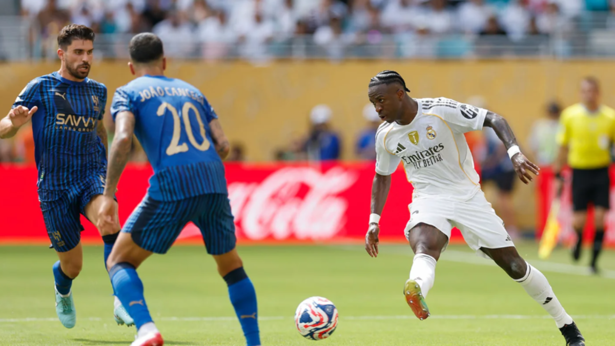 Vinícius Jr. durante el partido entre Real Madrid y Al-Hilal