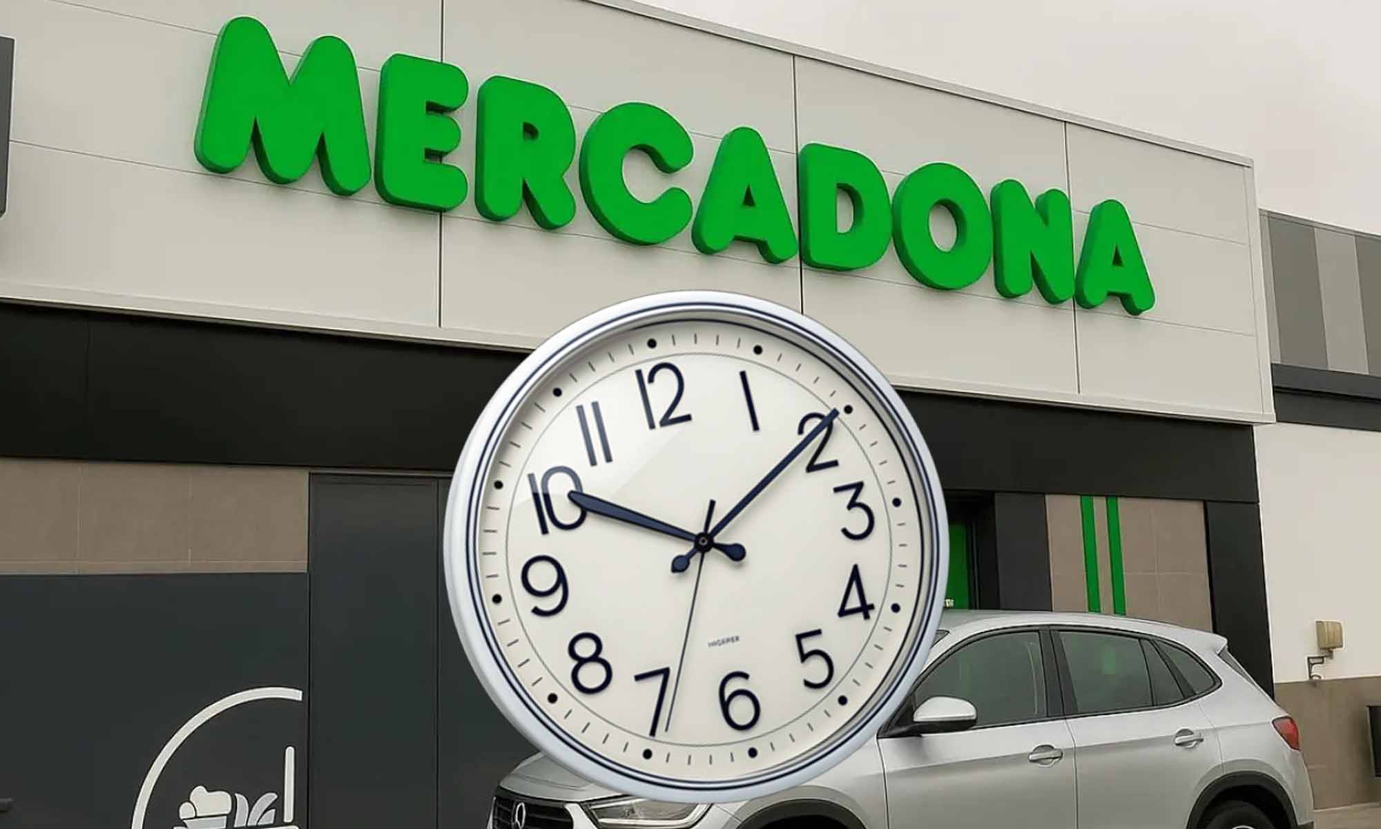 Mercadona con reloj