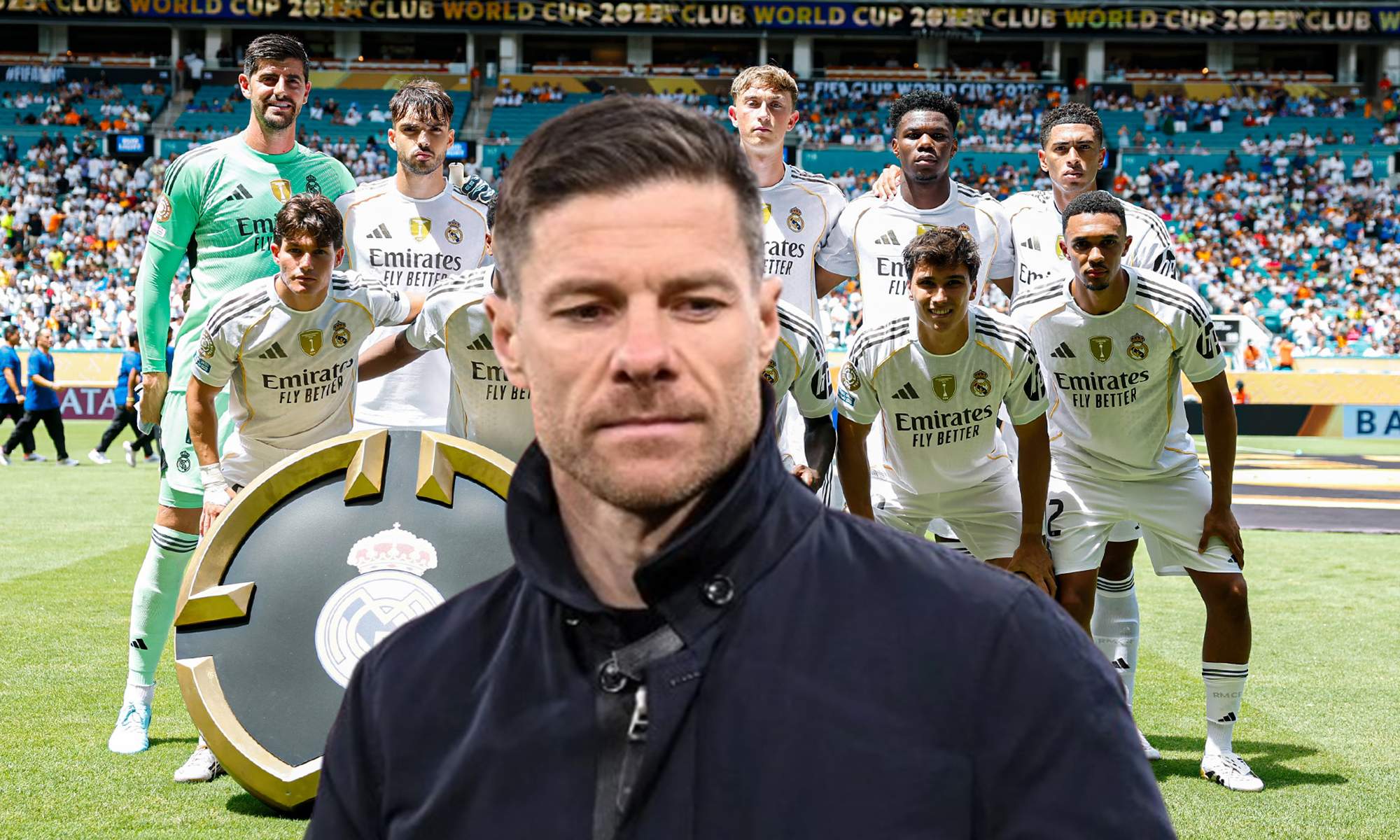 Xabi Alonso y el once del Real Madrid contra Al Hilal.
