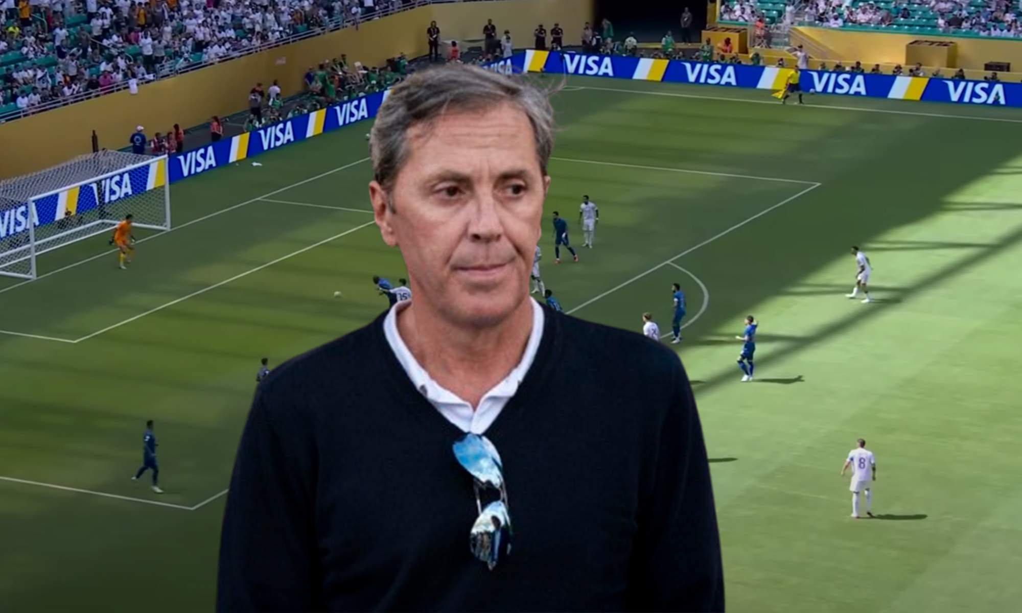 Paco González y una captura del Real Madrid - Al Hilal.