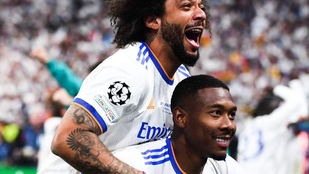 Marcelo y Alaba celebrando