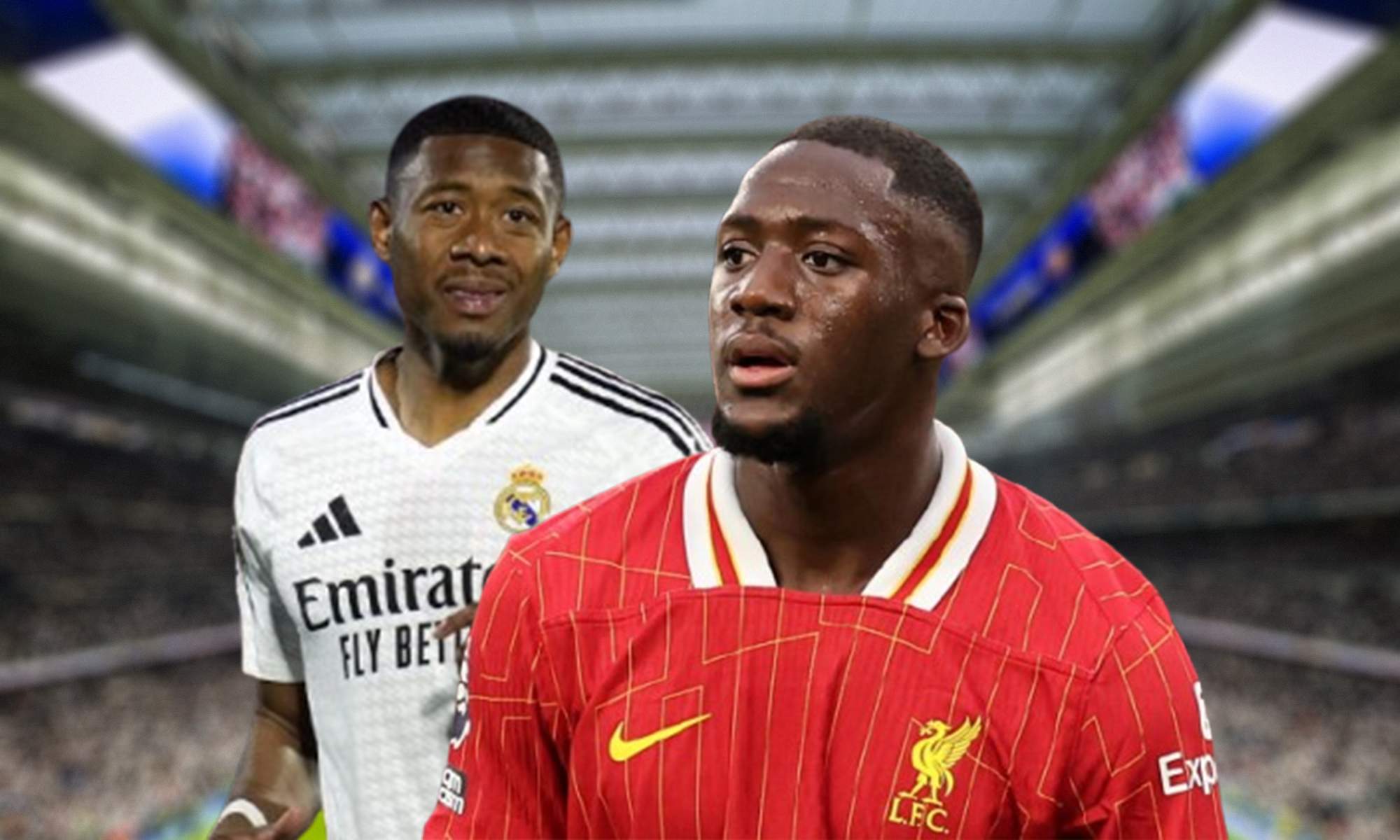 David Alaba, Ibrahima Konaté ​y el Santiago Bernabéu.