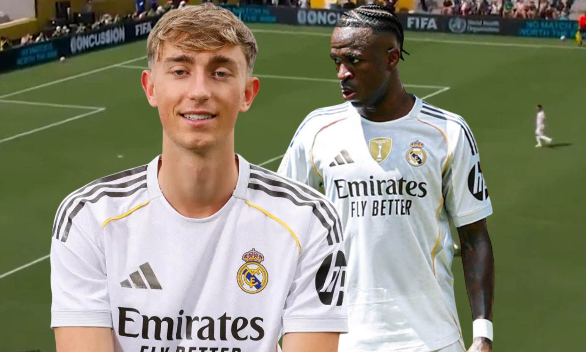 Vinícius habló con Huijsen después del tercer gol del Real Madrid