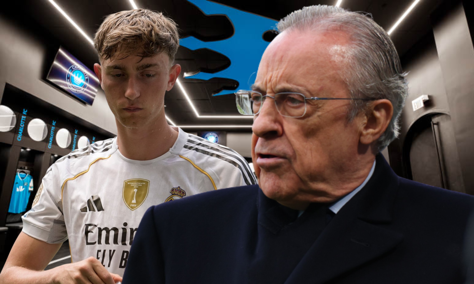 Florentino Pérez habló con Dean Huijsen justo después del partido en Charlotte