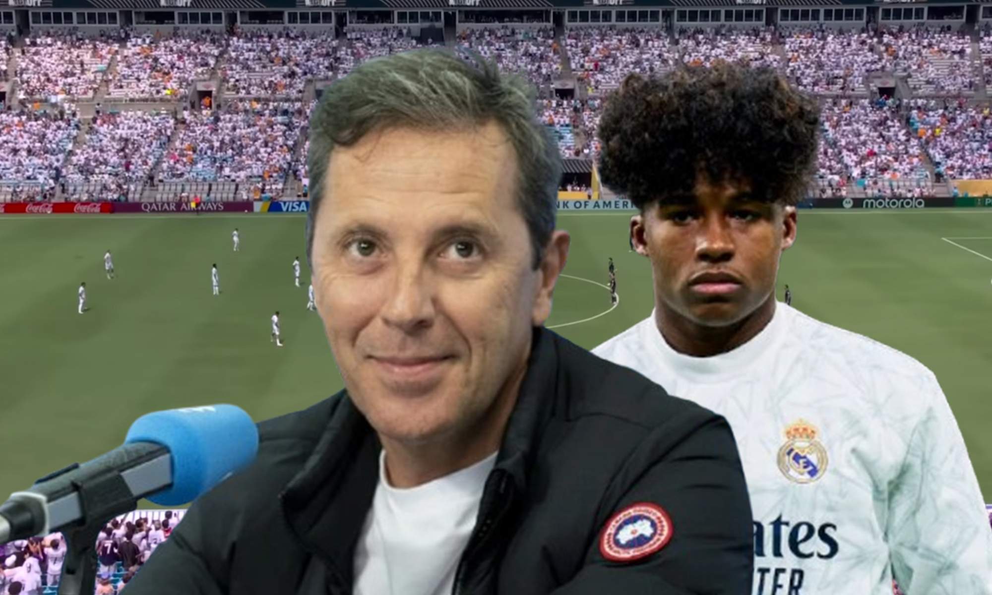 Paco González, Endrick y una captura del Real Madrid - Pachuca.