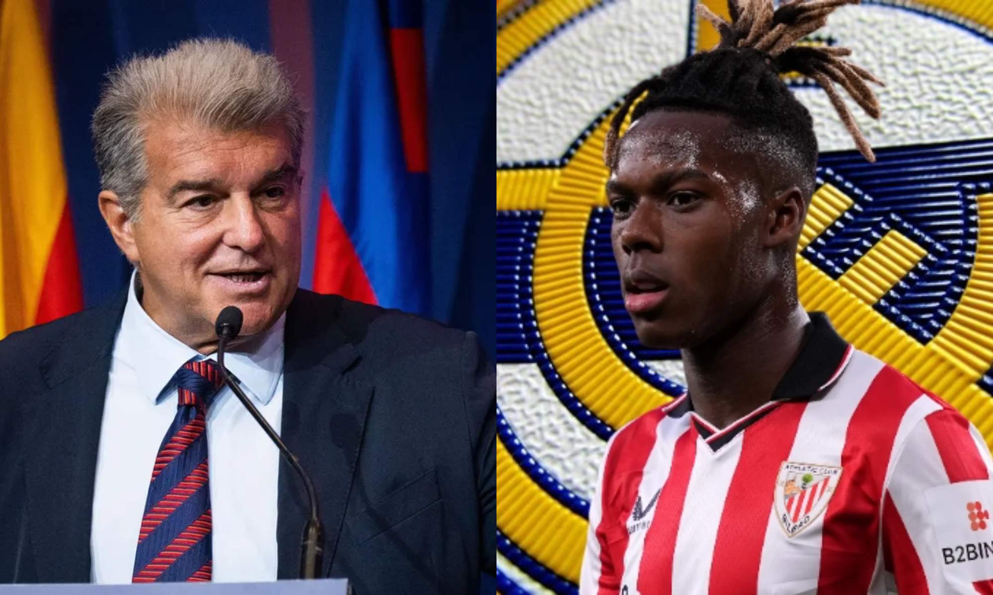 El Barça podría fichar de manera inminente a Nico Williams, pese a su marcado madridismo, algo que no gusta en absoluto a Joan Laporta.